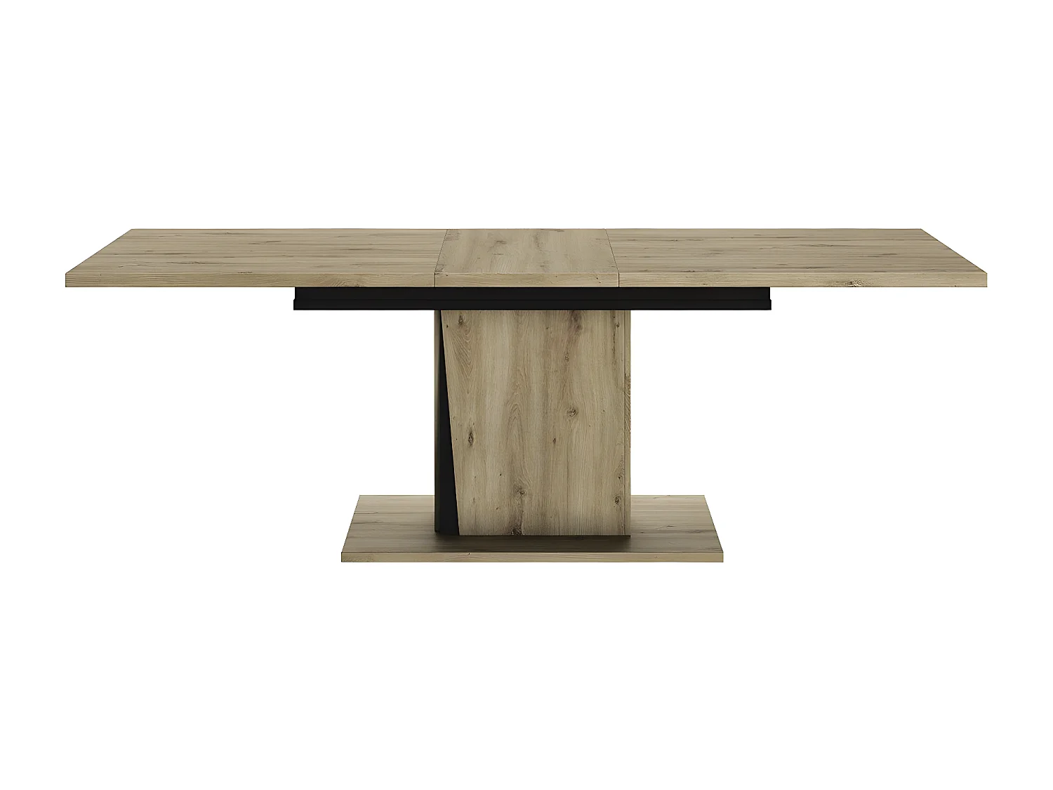 Table rectangulaire extensible effet bois chêne  180225cm