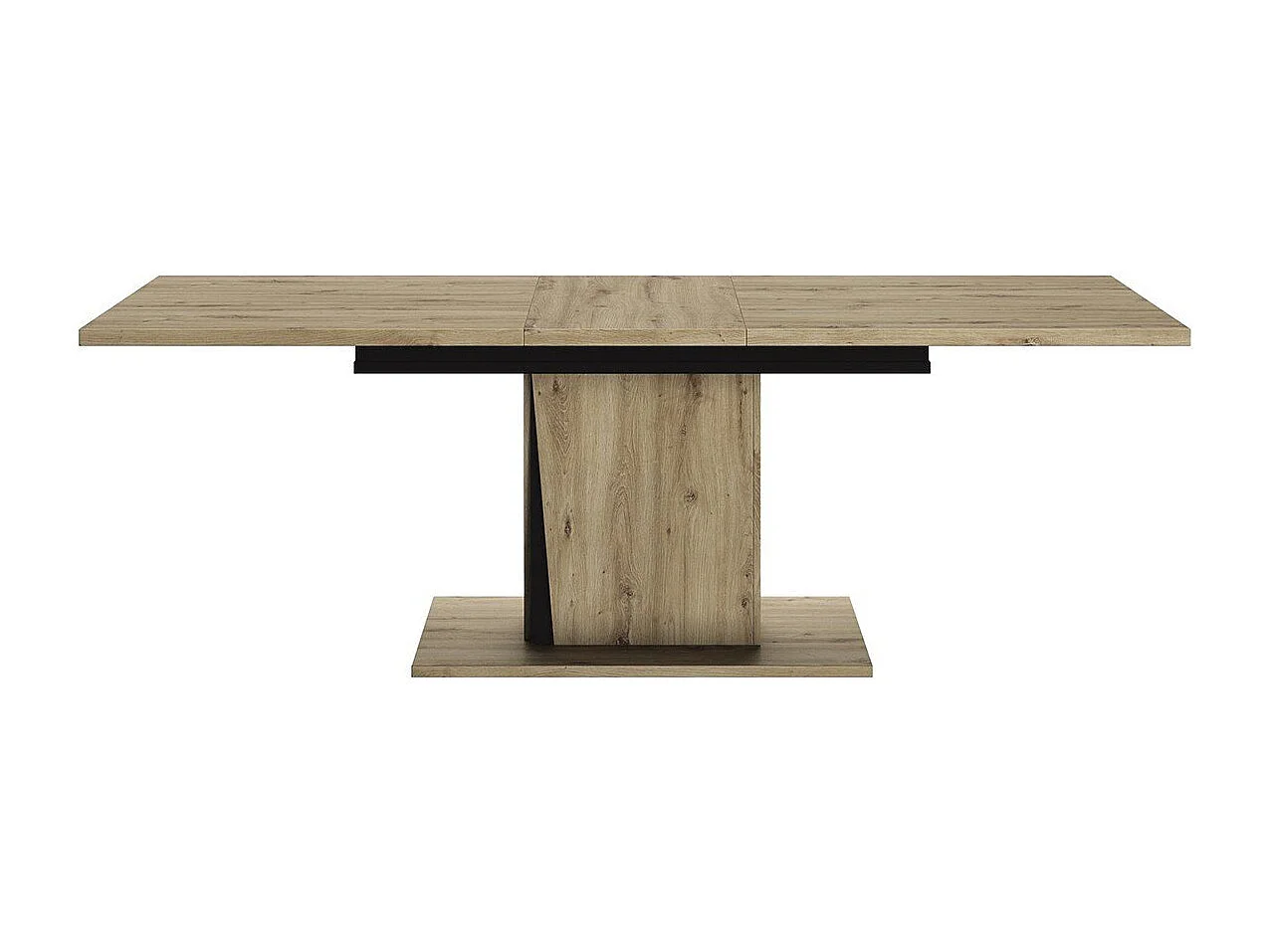 Table rectangulaire extensible effet bois chêne  180225cm