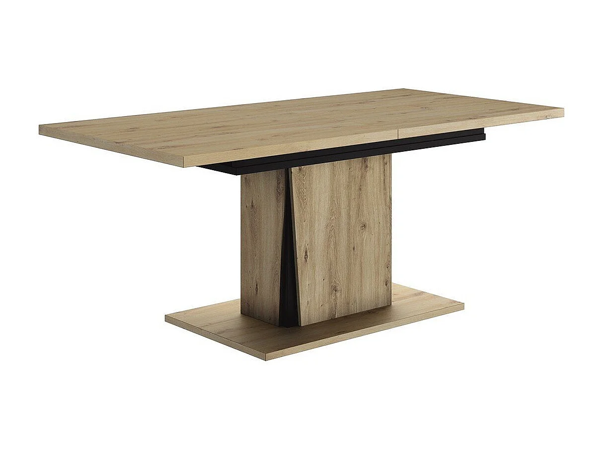 Table rectangulaire extensible effet bois chêne  180225cm