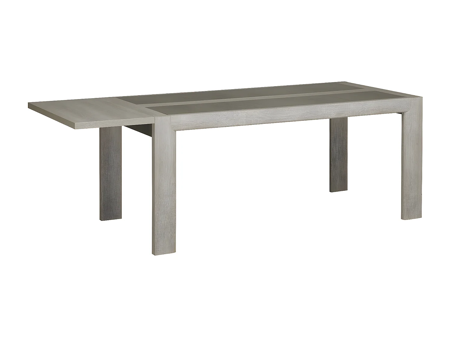 Table à manger rectangulaire 10pers. avec rallonge - Fabrication Française