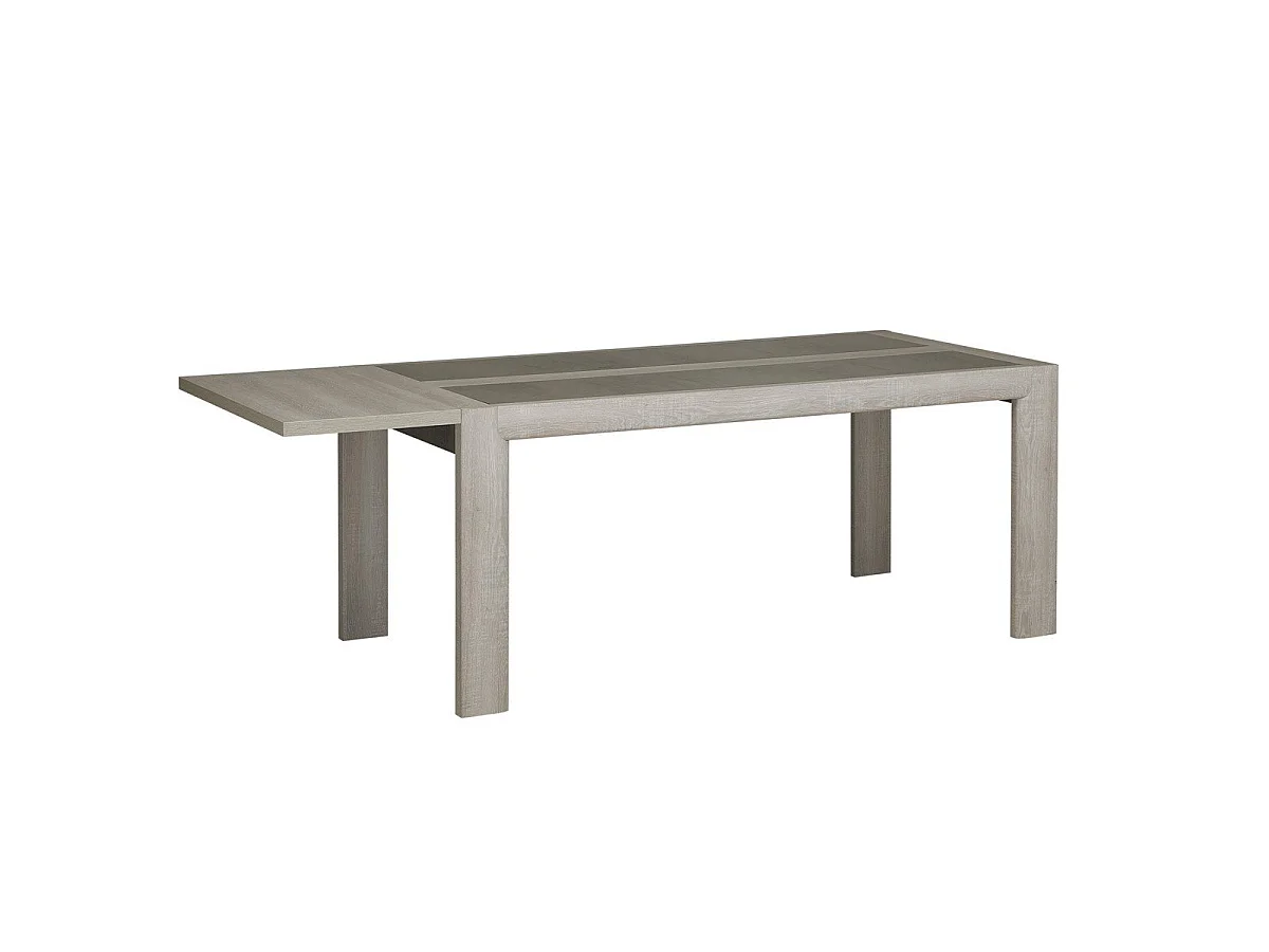 Table à manger rectangulaire 10pers. avec rallonge - Fabrication Française