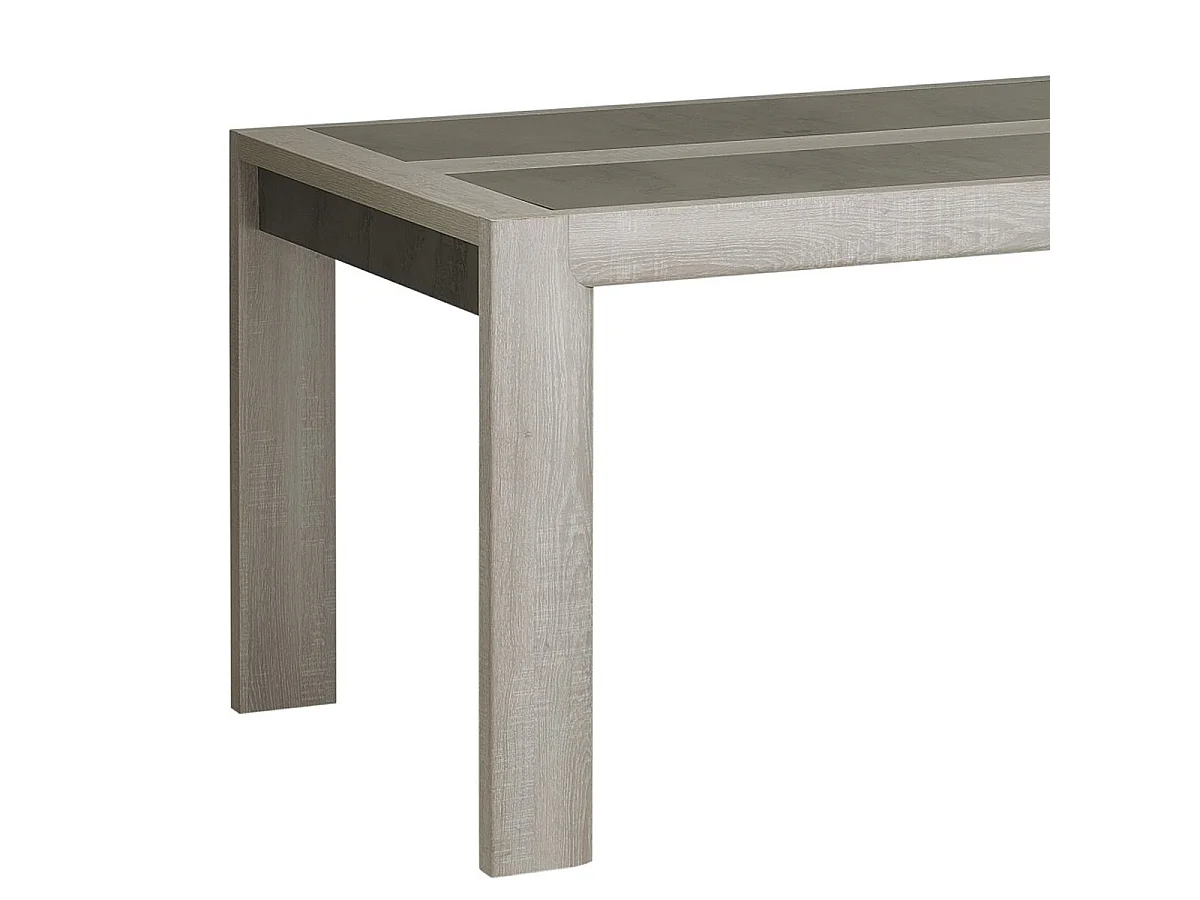 Table à manger rectangulaire 10pers. avec rallonge - Fabrication Française