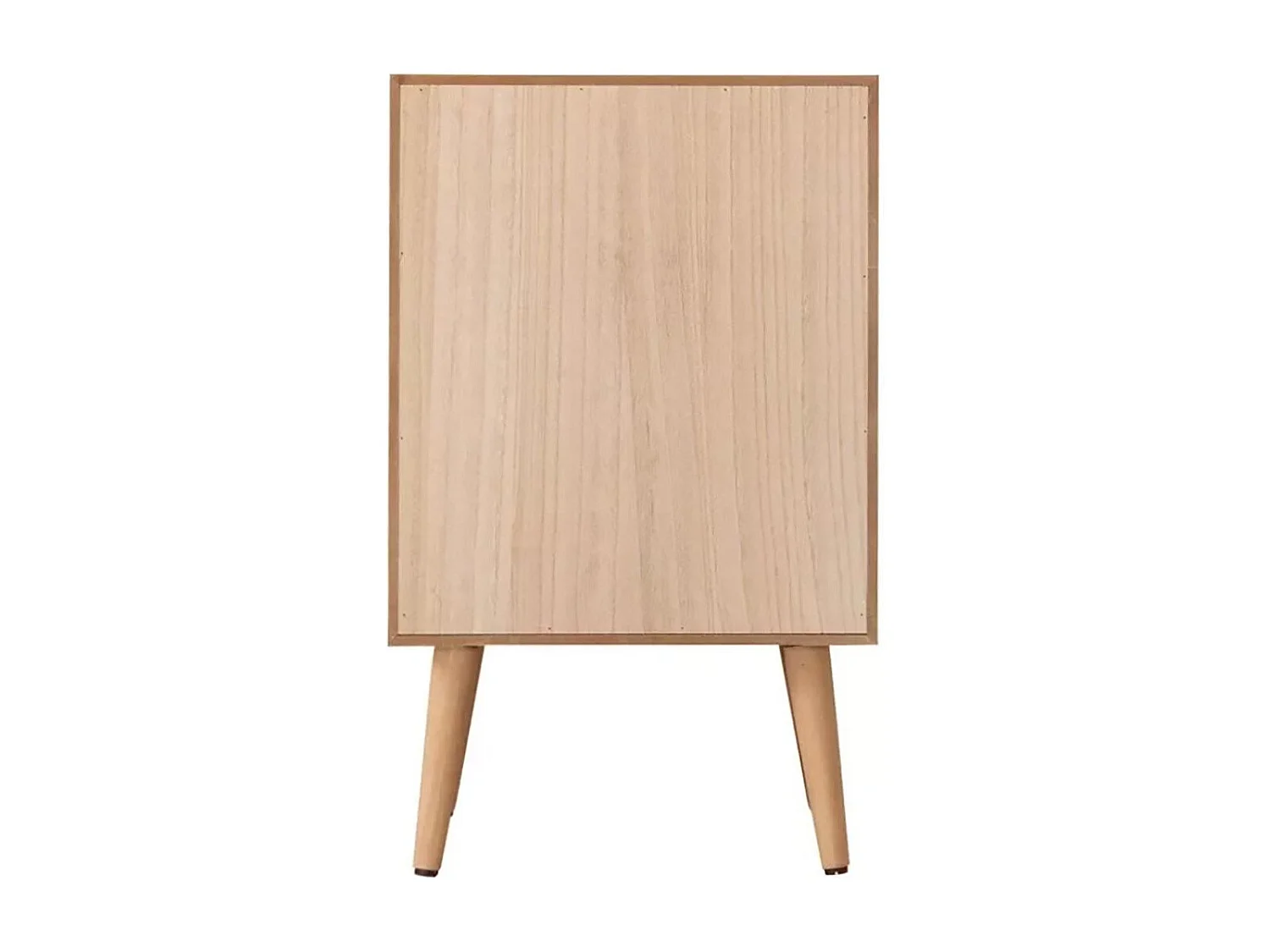 Table de chevet 3 Tiroirs Façade en Cannage Rotin Naturel - MIYA