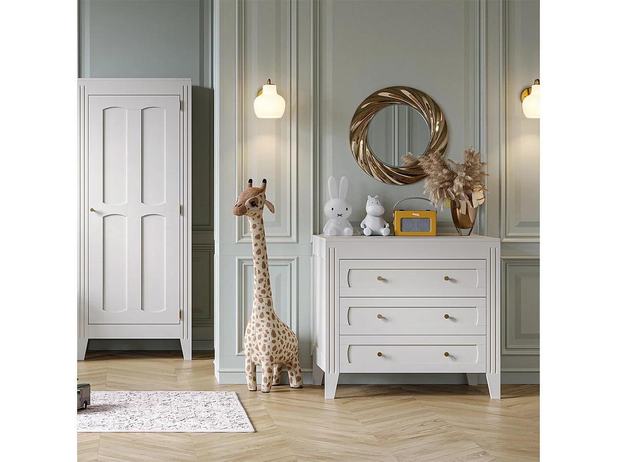 Ladenkast met 3 laden en sierlijsten L100 x H92cm - Milenne