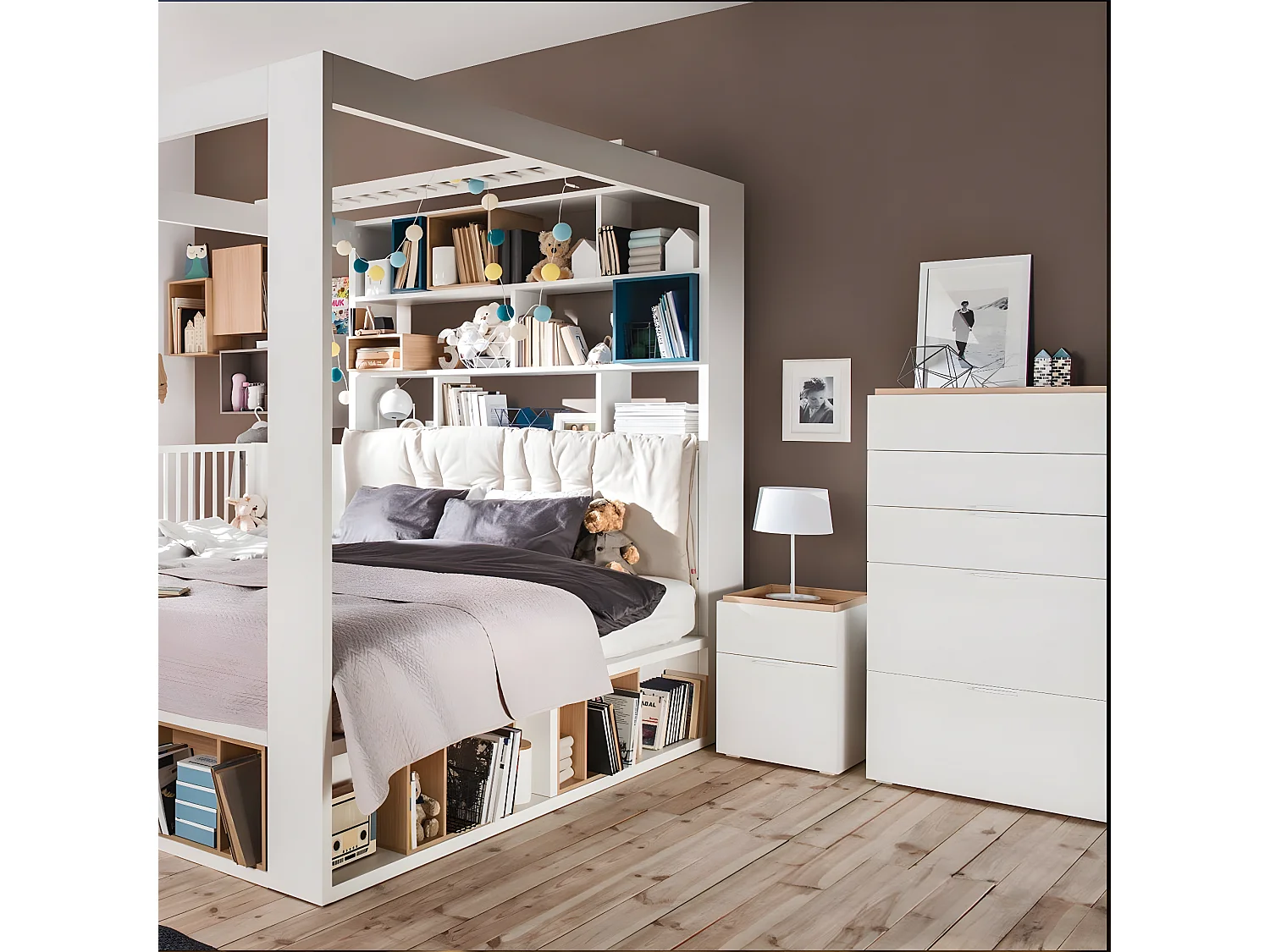 Commode 5 tiroirs blanche - 4YOU