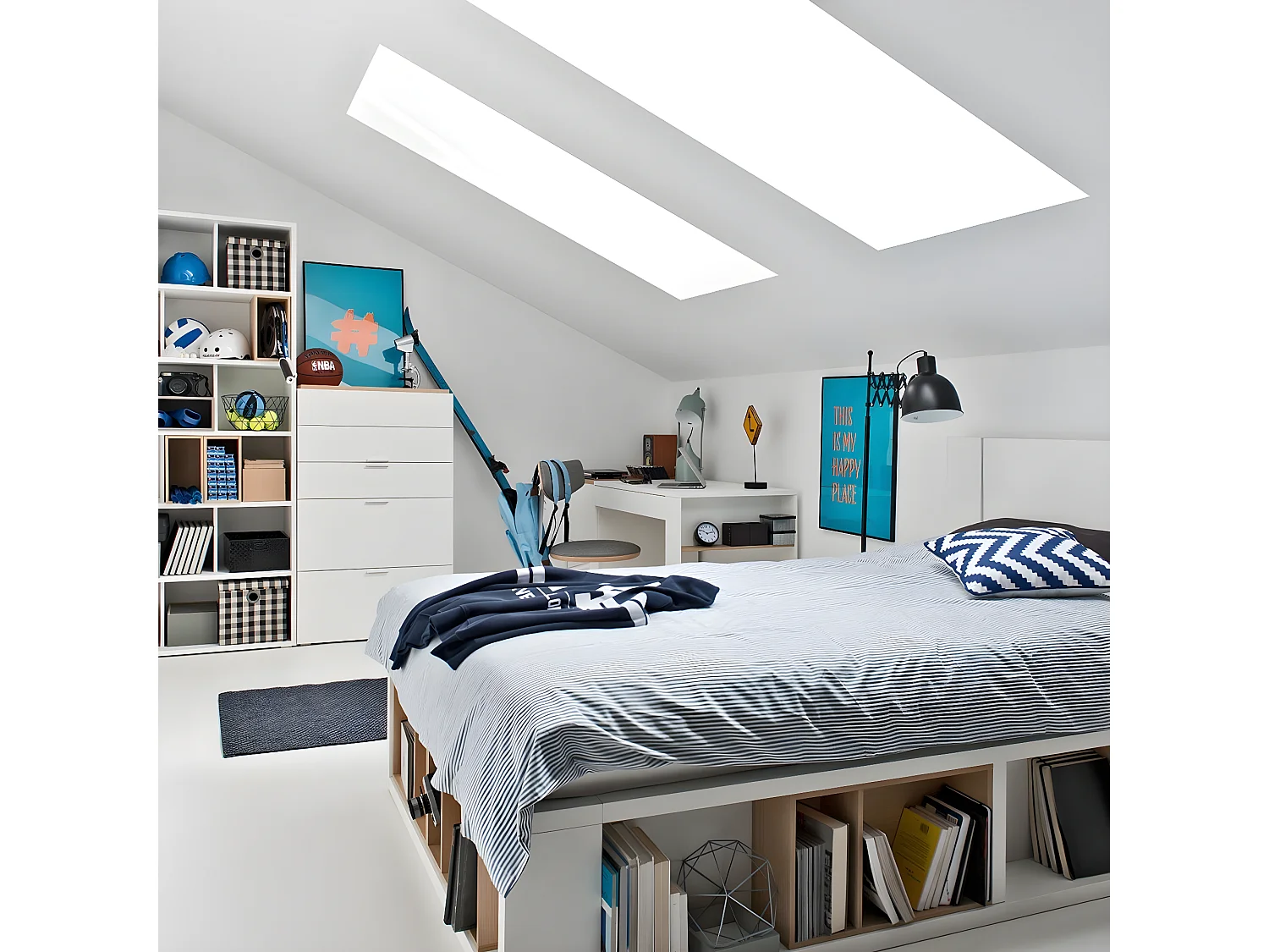 Commode 5 tiroirs blanche - 4YOU