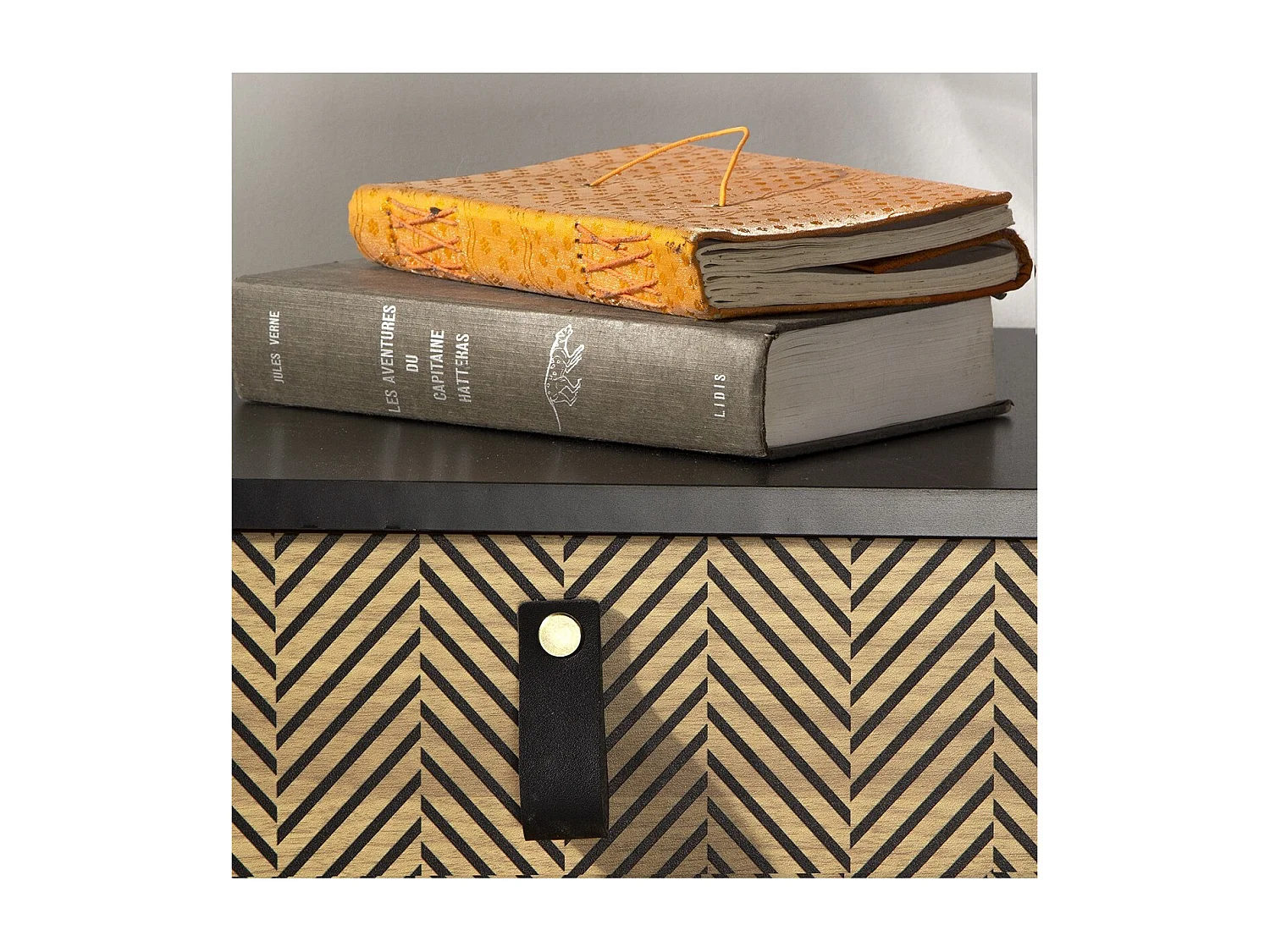 Commode 3 tiroirs motif chevron Chelsea