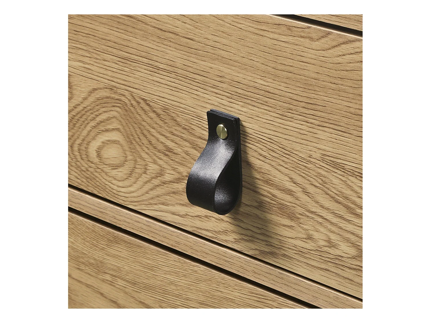 Ladekast met 3 laden - Eiken decor zwart metalen structuur