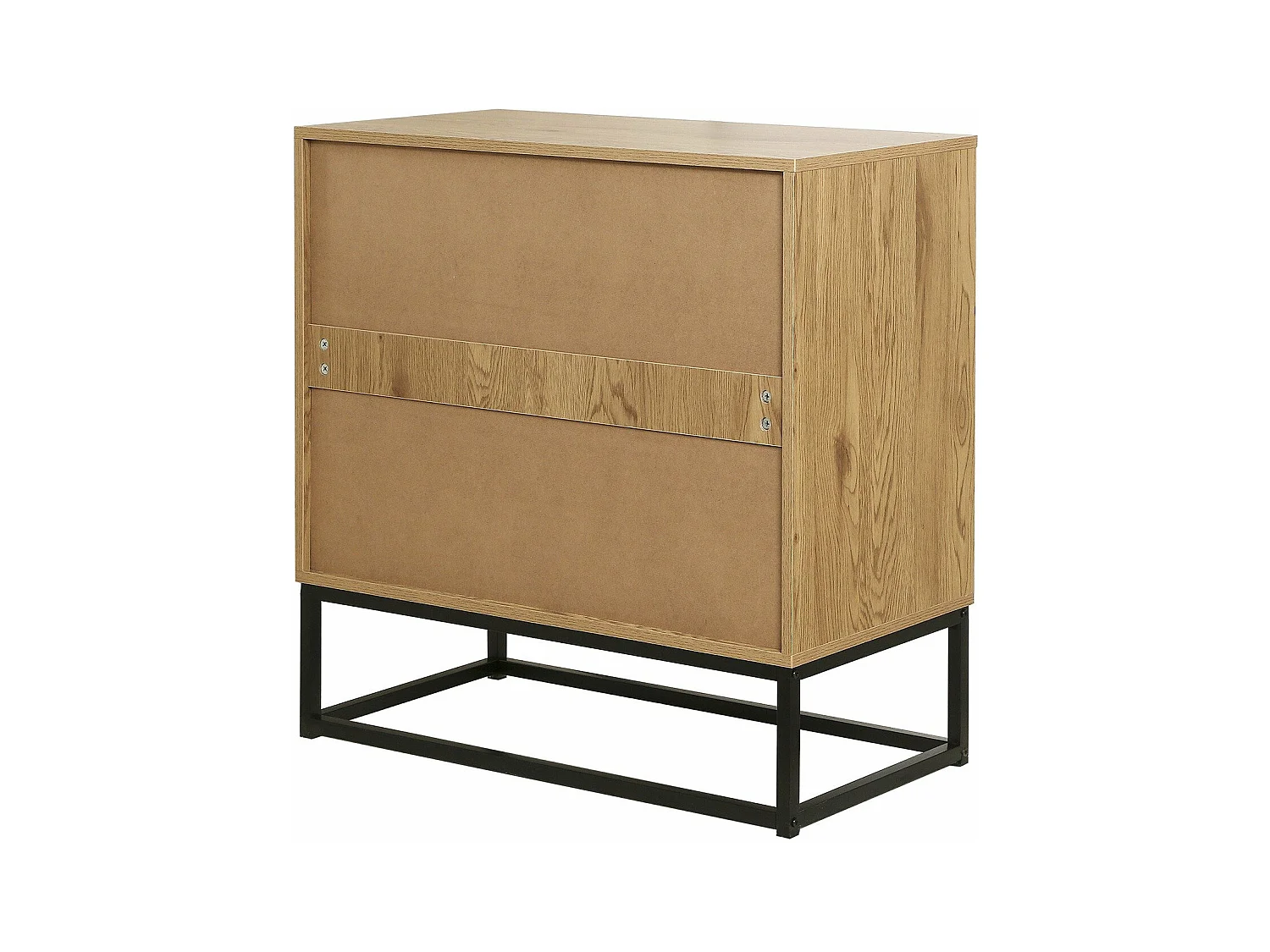 Ladekast met 3 laden - Eiken decor zwart metalen structuur