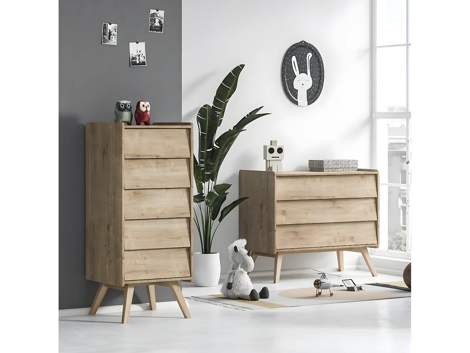 Ladenkast 3 laden L100 cm - Vintage