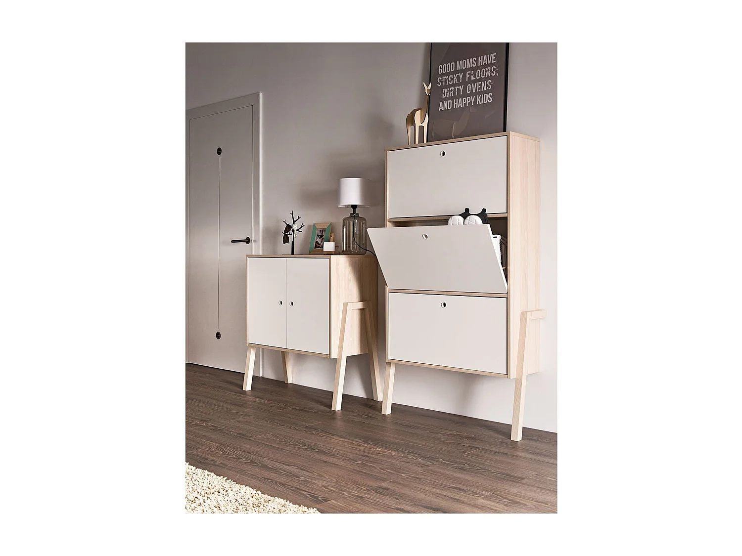 Commode 2 portes 1 étagère intérieure - SPOT