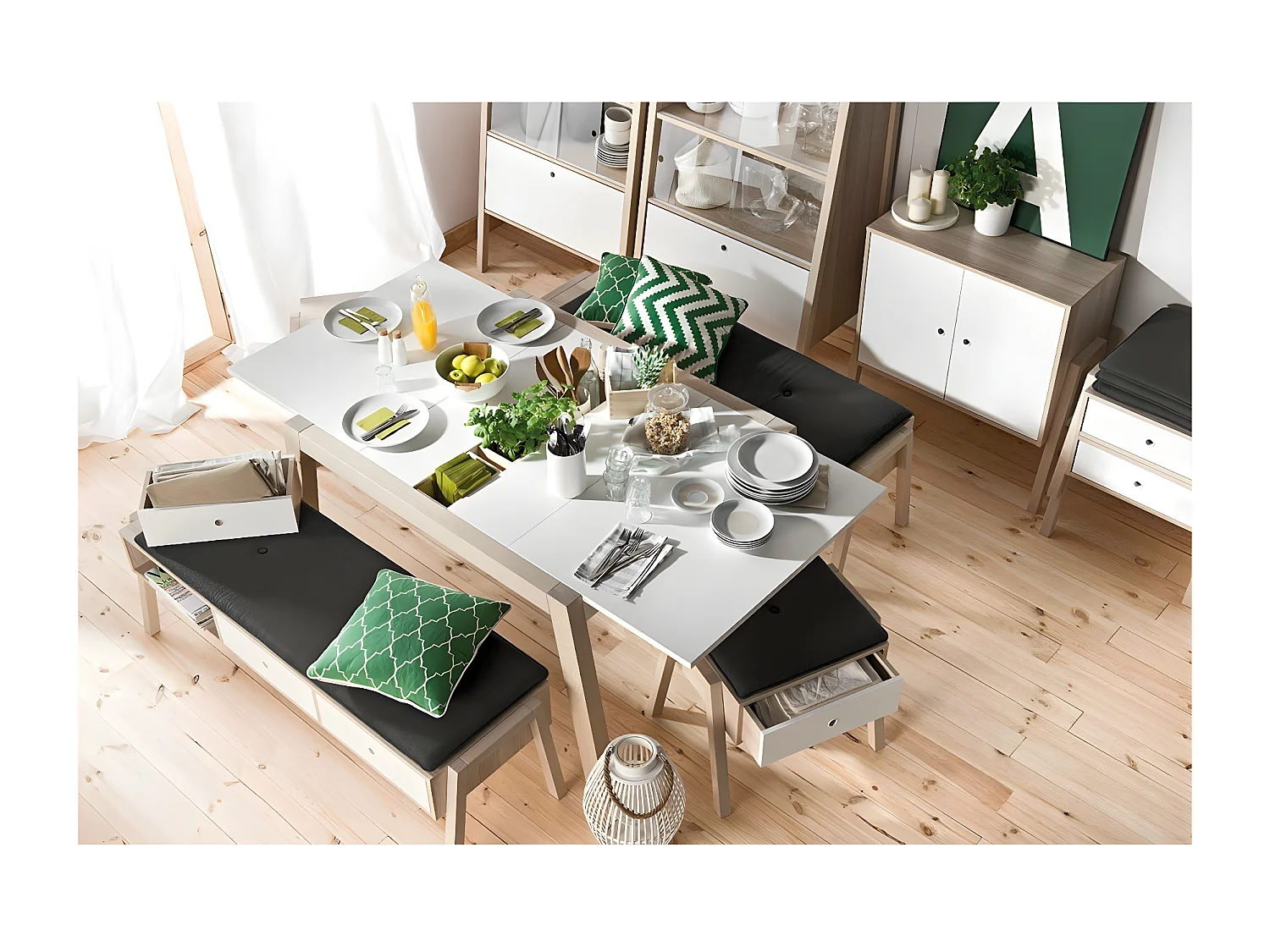 Commode 2 portes 1 étagère intérieure - SPOT