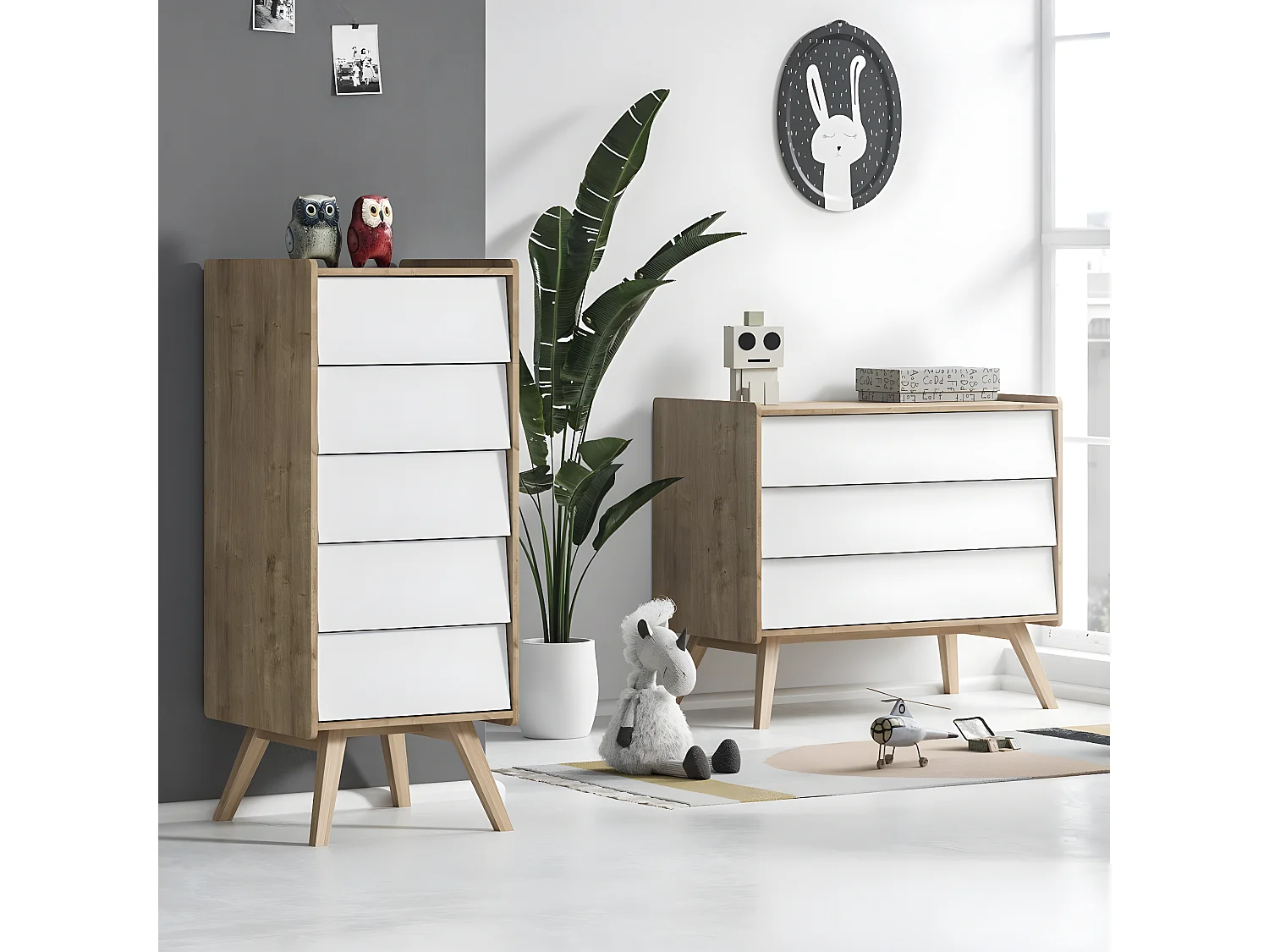 Ladenkast 3 laden L100 cm - Vintage