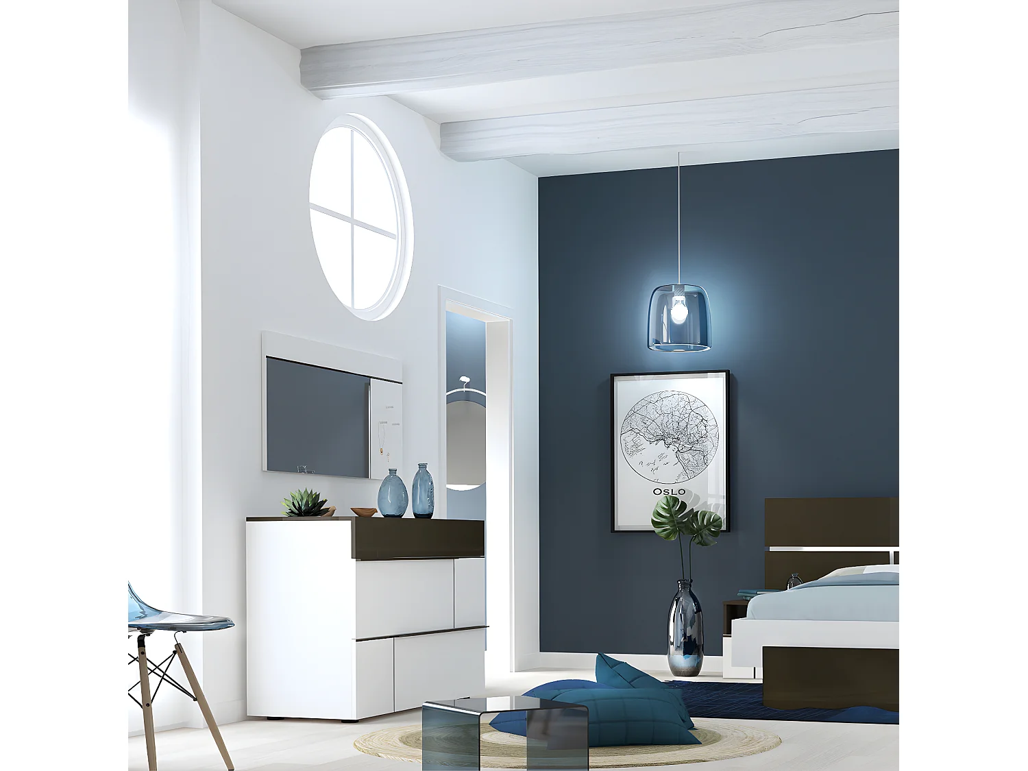 Commode Moderne 3 tiroirs L120 cm - Prado