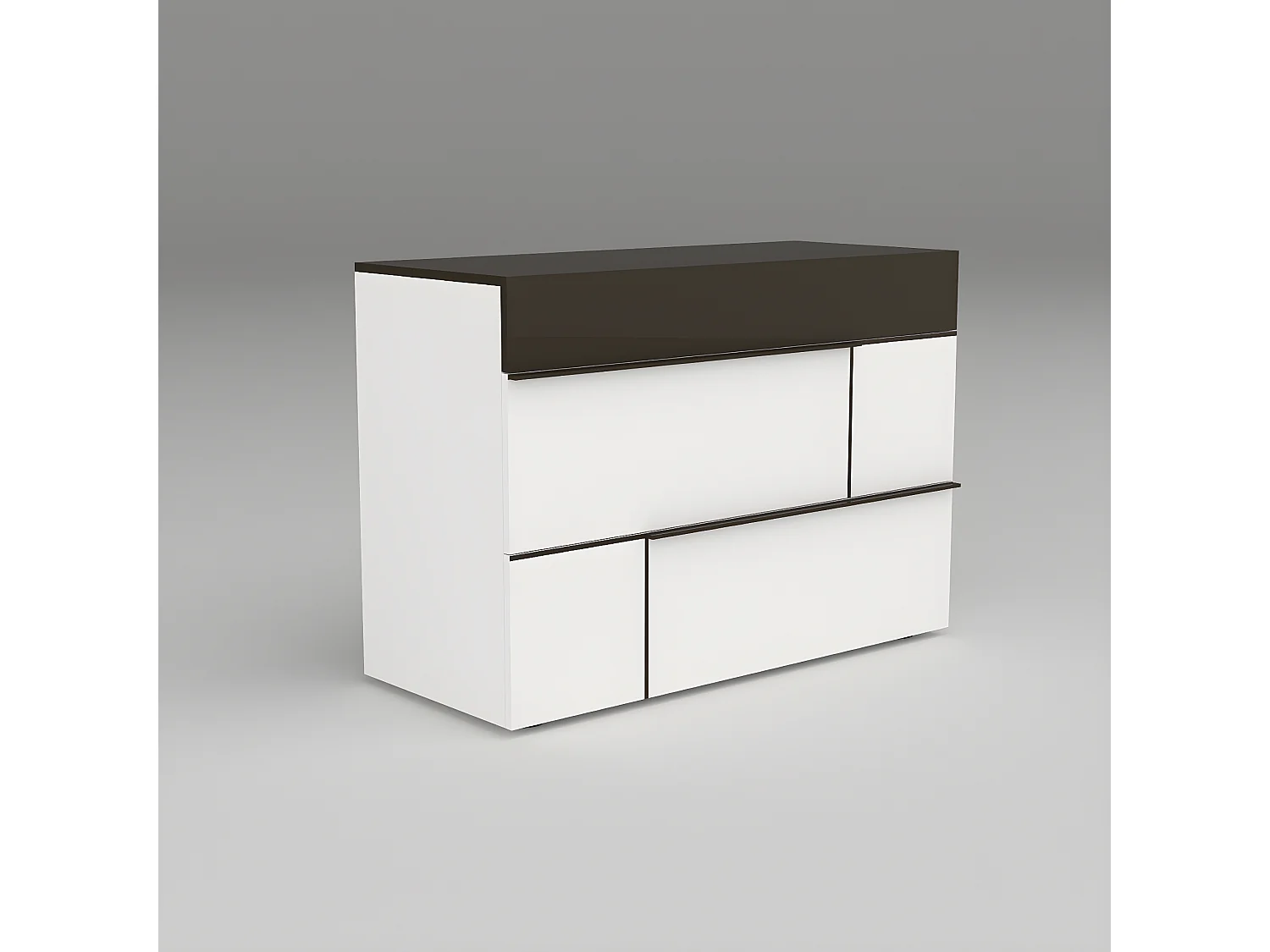 Commode Moderne 3 tiroirs L120 cm - Prado