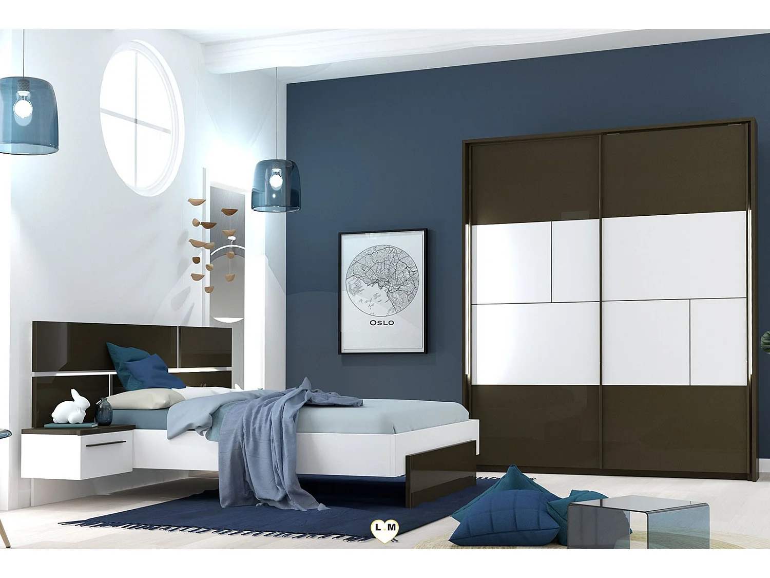 Commode Moderne 3 tiroirs L120 cm - Prado