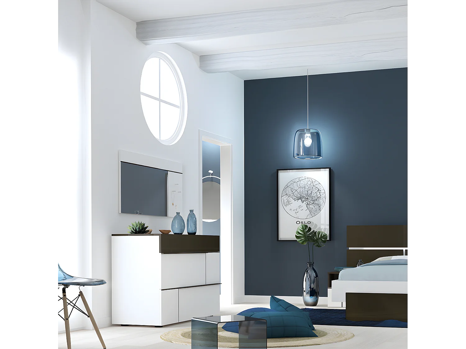 Commode Moderne 3 tiroirs L120 cm - Prado