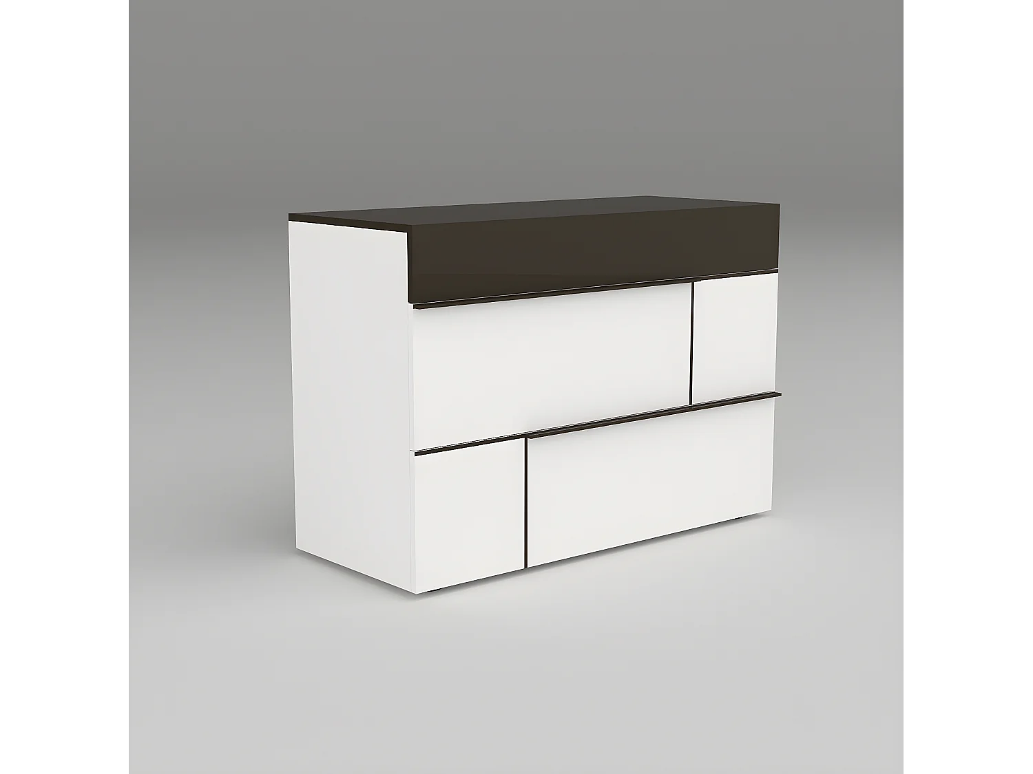 Commode Moderne 3 tiroirs L120 cm - Prado