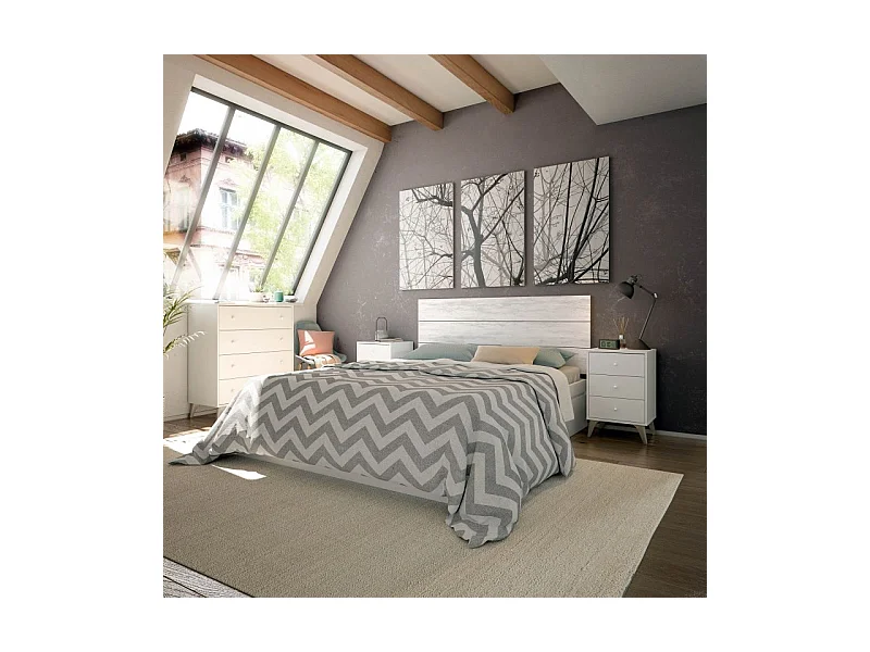 Cómoda 4 cajones aglomerado blanco 95x77.5x40cm