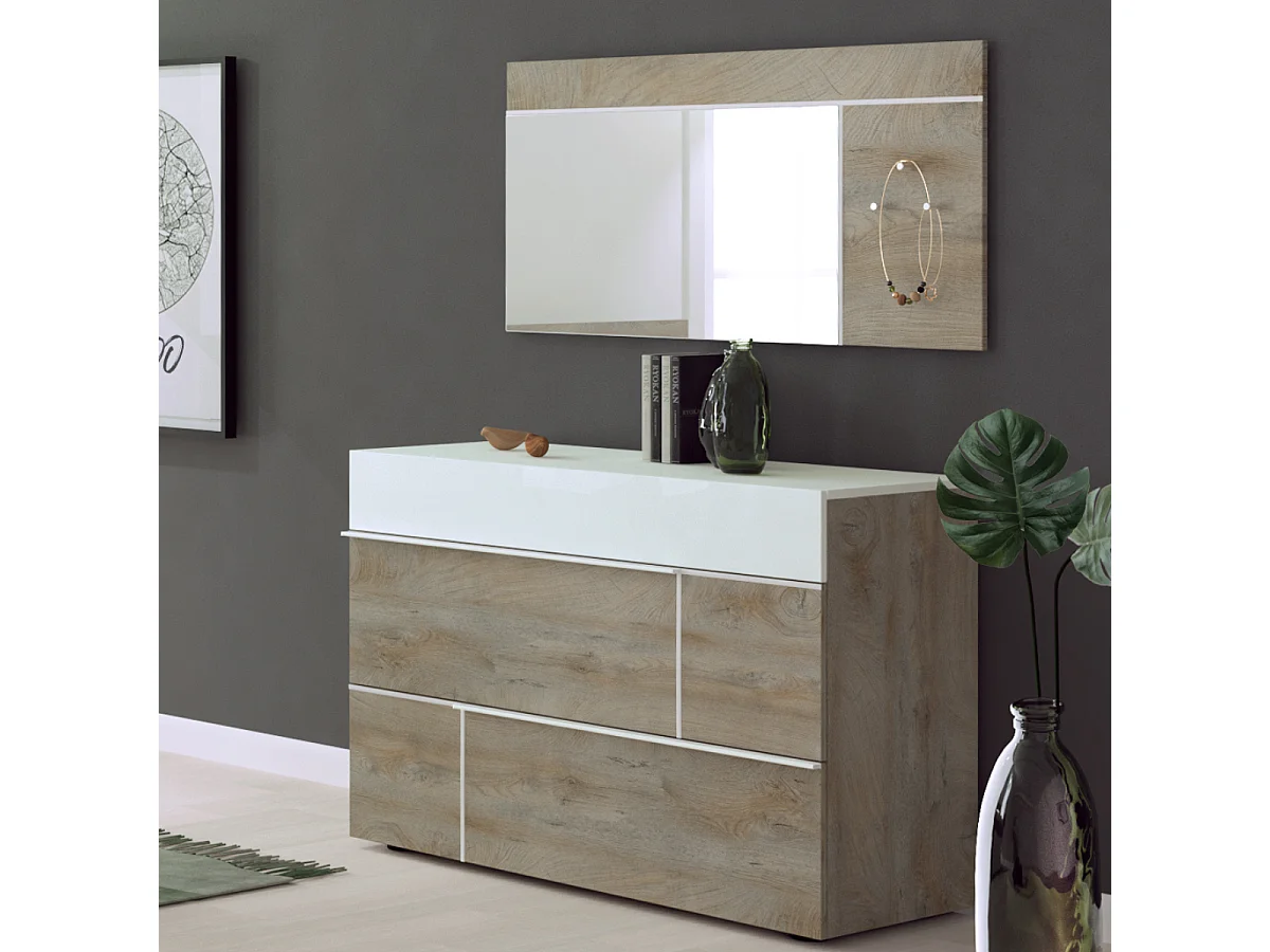 Commode Moderne 3 tiroirs L120 cm - Prado