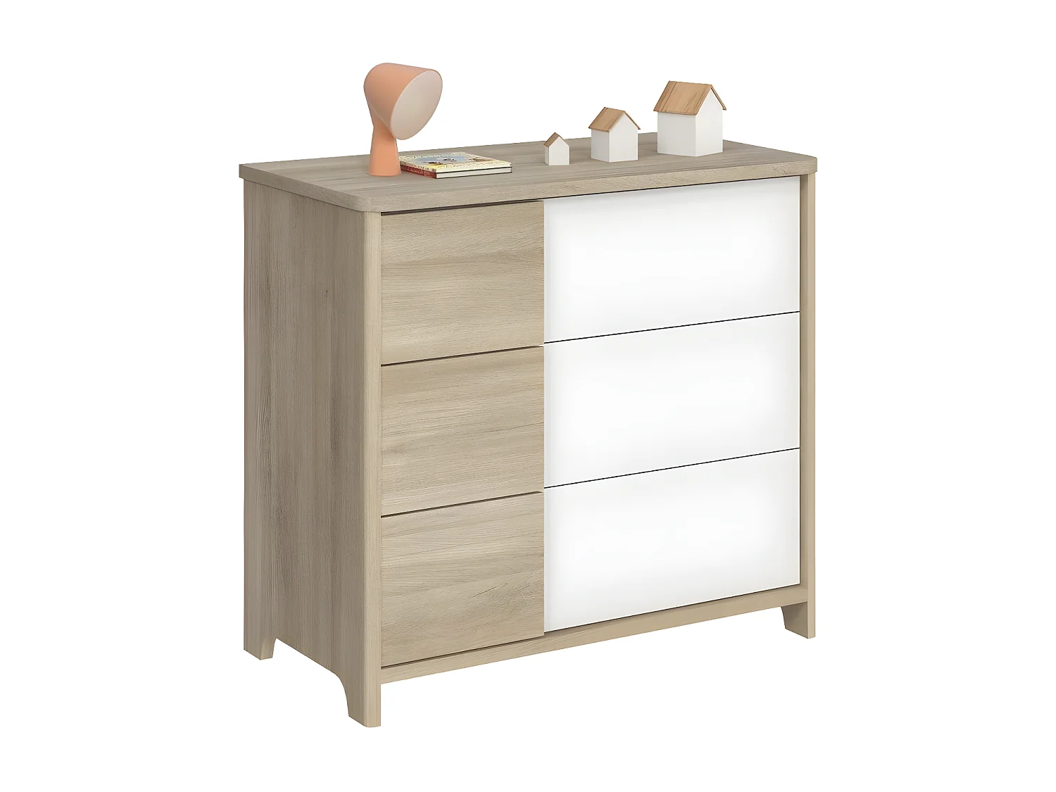 Commode 3 tiroirs Sacha Chêne du bocage - Fabrication Française