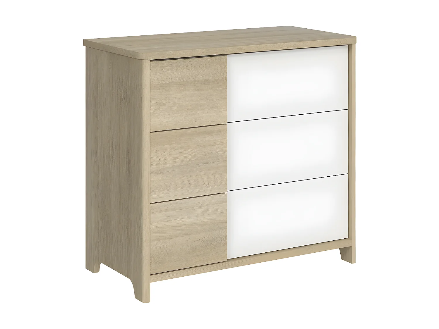 Commode 3 tiroirs Sacha Chêne du bocage - Fabrication Française