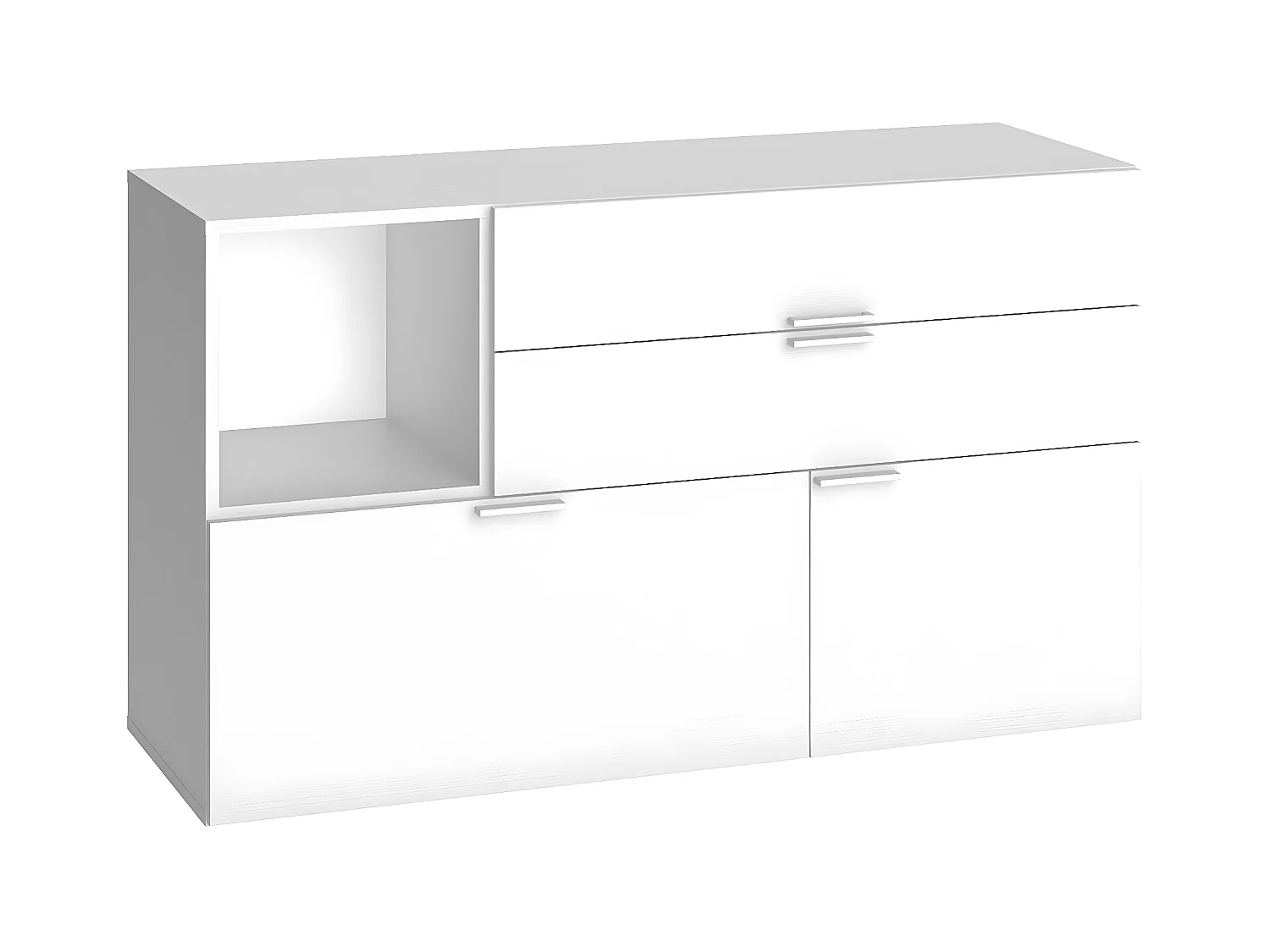 Commode design 3 tiroirs et 1 porte L120 cm - 4YOU
