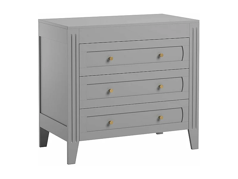 Kommode mit 3 Schubladen und Zierleisten L100 x H92cm - Milenne