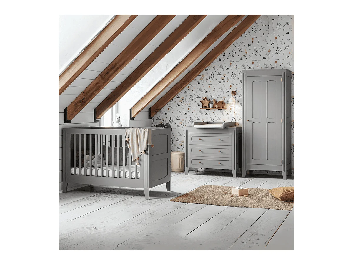 Kommode mit 3 Schubladen und Zierleisten L100 x H92cm - Milenne