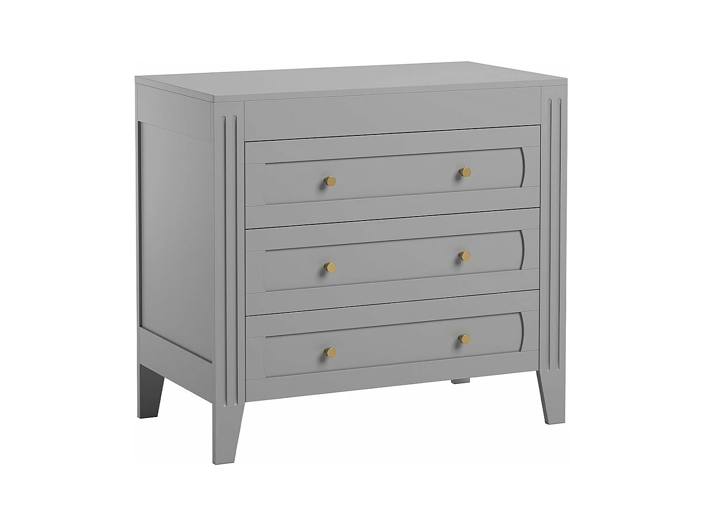 Commode 3 Tiroirs avec Moulures L100 x H92cm - Milenne