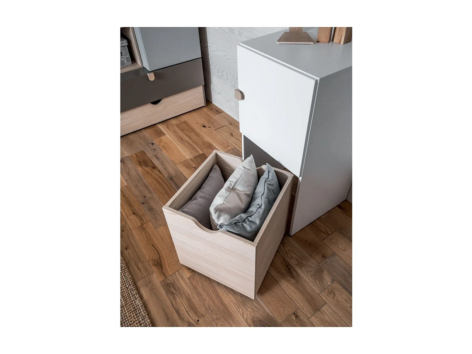 Commode sur roulettes avec cube amovible - STIGE