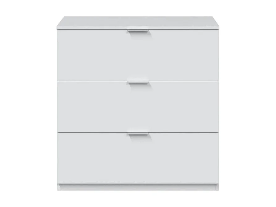 Cassettone 3 cassetti truciolato bianco 80x70x38cm