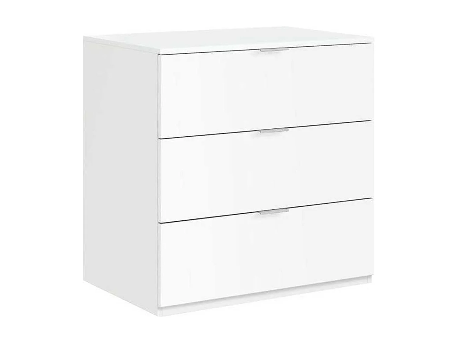 Cassettone 3 cassetti truciolato bianco 80x70x38cm