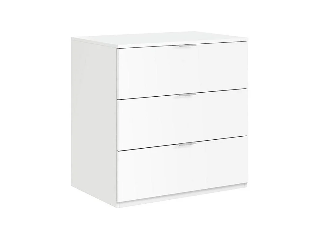 Cómoda 3 cajones aglomerado blanco 80x70x38cm
