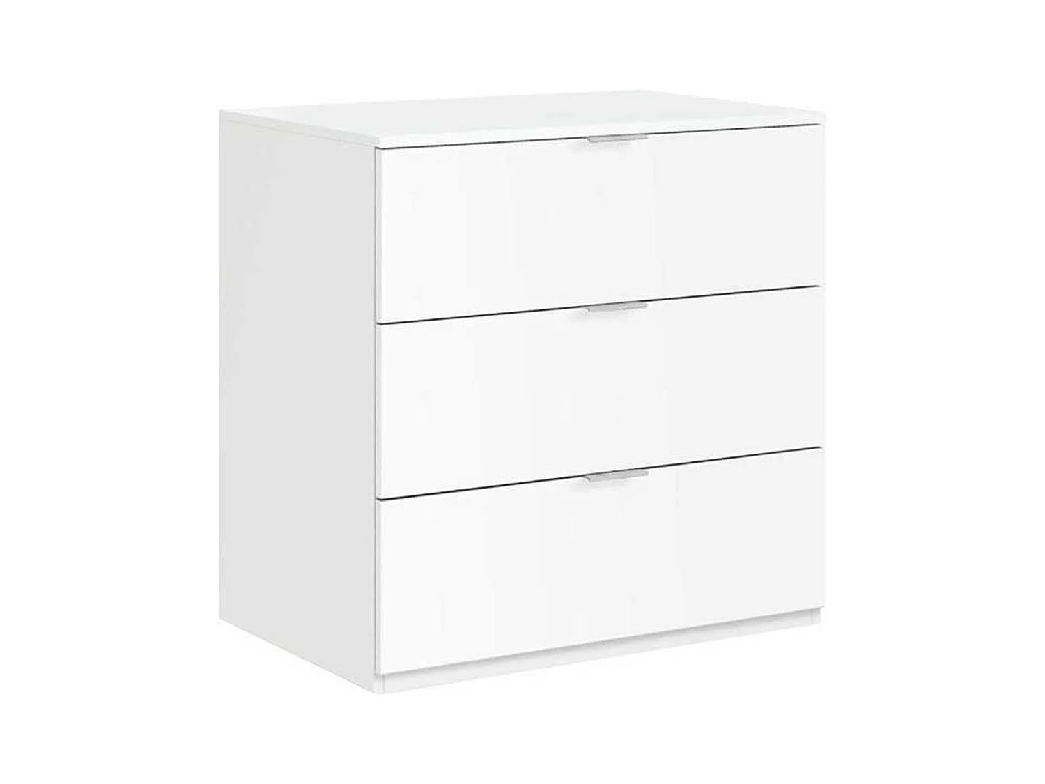 Cómoda 3 cajones aglomerado blanco 80x70x38cm