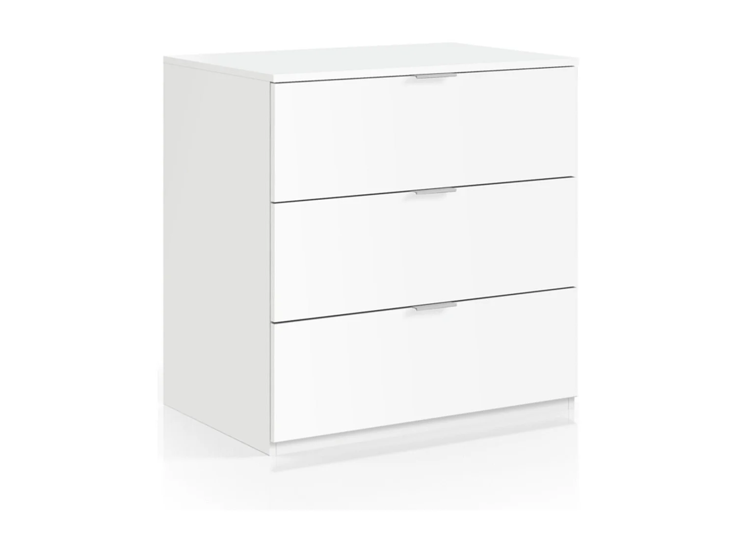 Cómoda 3 cajones aglomerado blanco 80x70x38cm