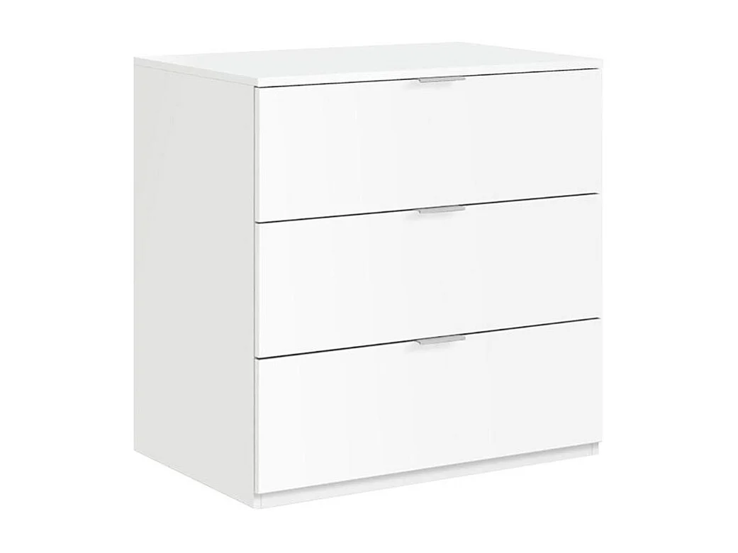 Cómoda 3 cajones aglomerado blanco 80x70x38cm