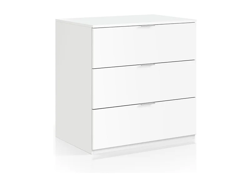 Kommode 3 Schubladen weiß 80x70x38cm