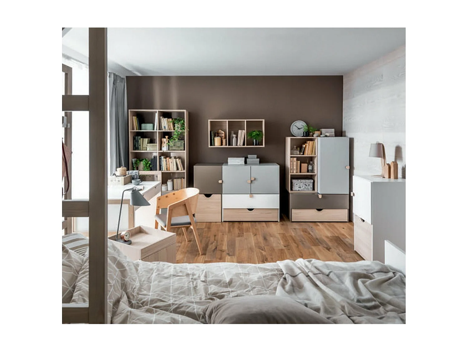 Commode sur roulettes avec cube amovible - STIGE