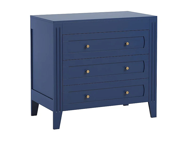 Ladenkast met 3 laden en sierlijsten L100 x H92cm - Milenne