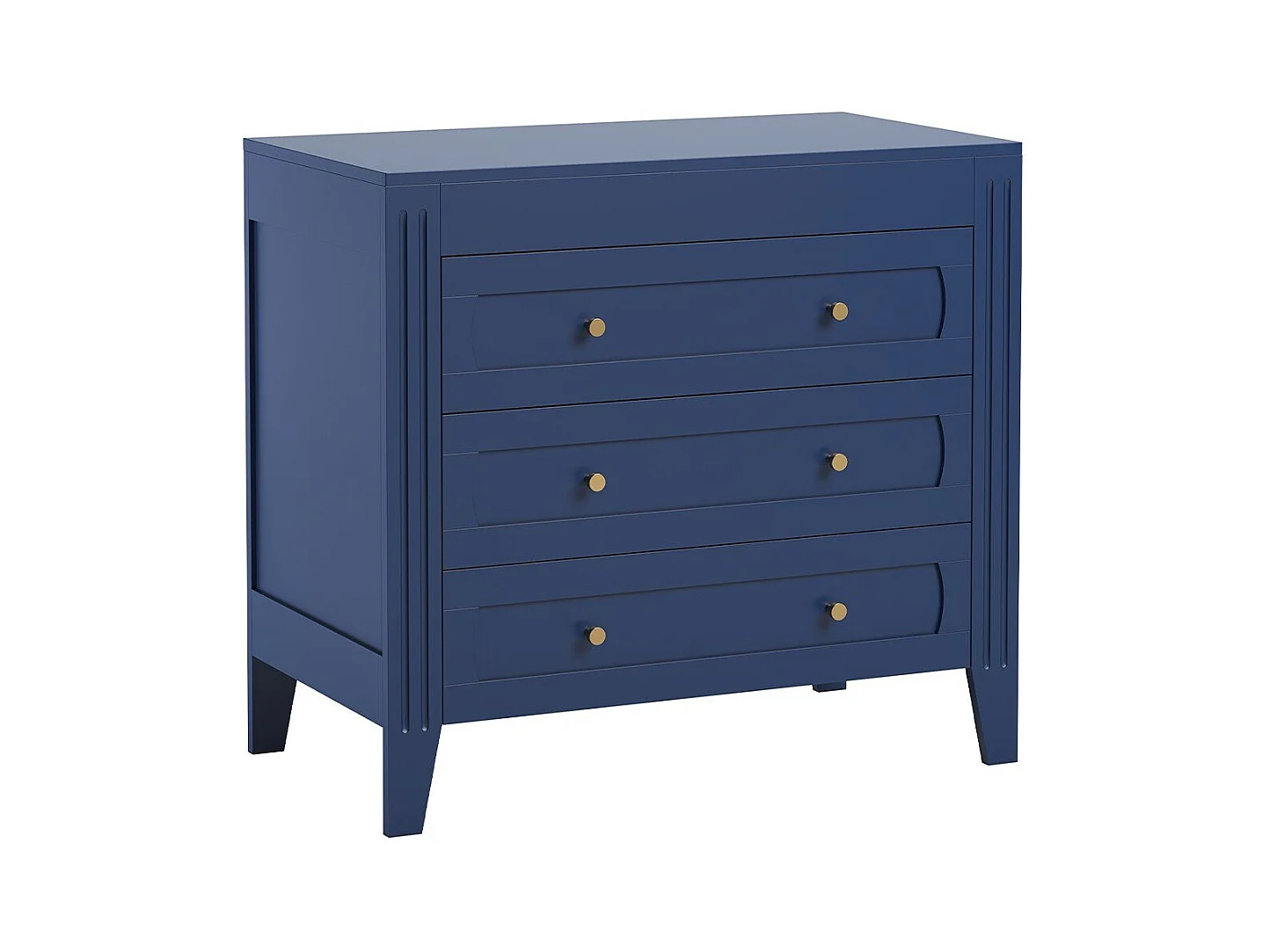 Kommode mit 3 Schubladen und Zierleisten L100 x H92cm - Milenne