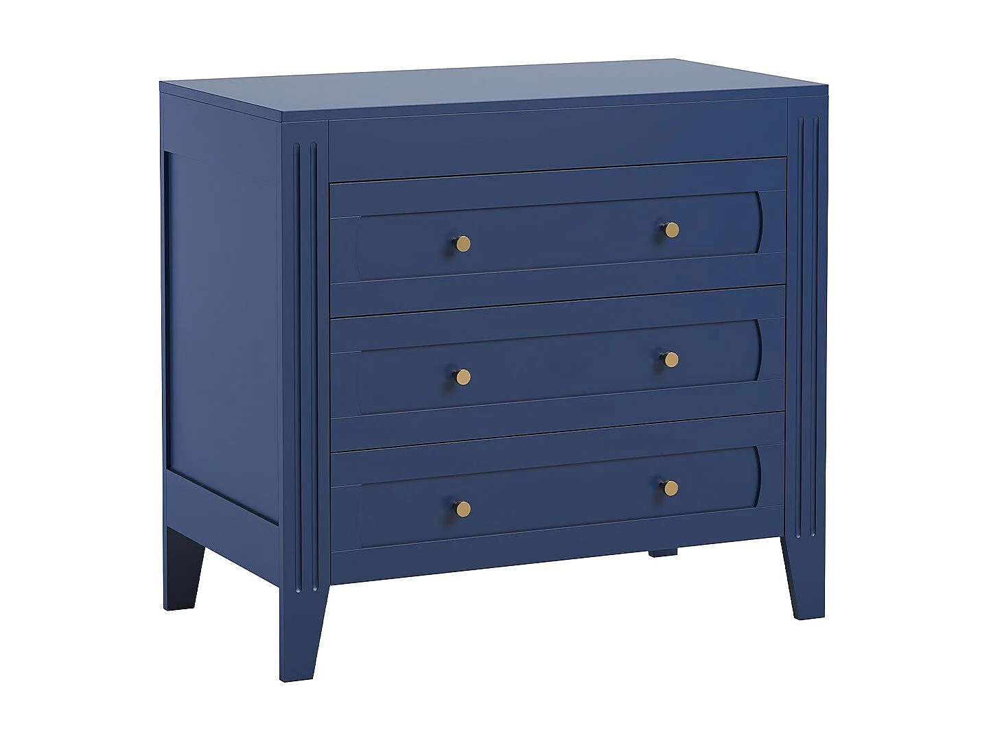 Commode 3 Tiroirs avec Moulures L100 x H92cm - Milenne