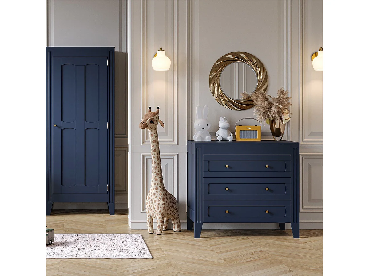 Commode 3 Tiroirs avec Moulures L100 x H92cm - Milenne