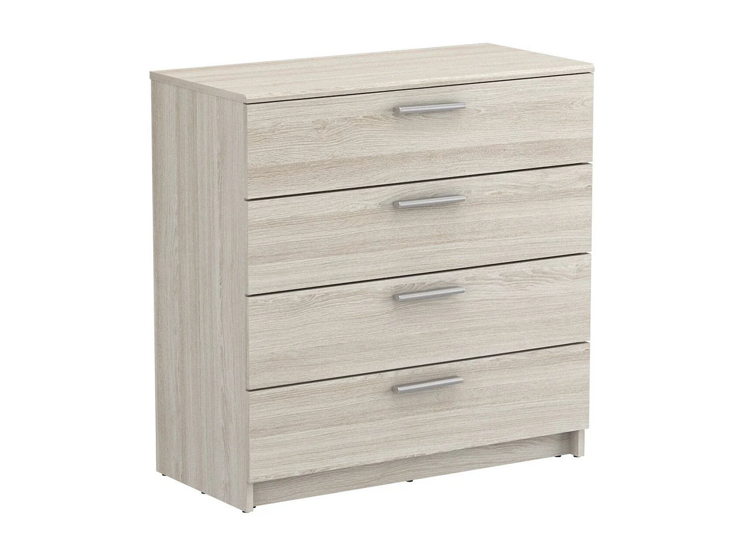 Ladenkast 4 laden L79,6 cm, lichte houten afwerking - Pricy