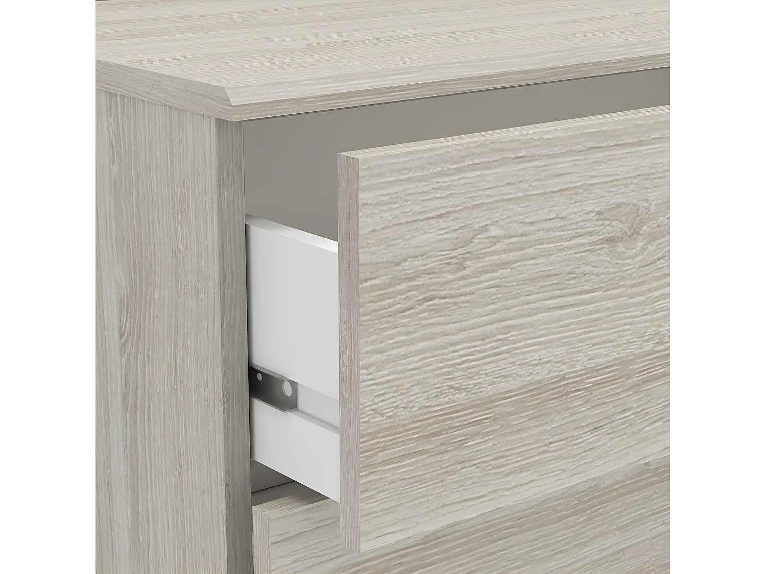 Commode 4 Tiroirs L79,6 cm, décor Bois Clair - Pricy