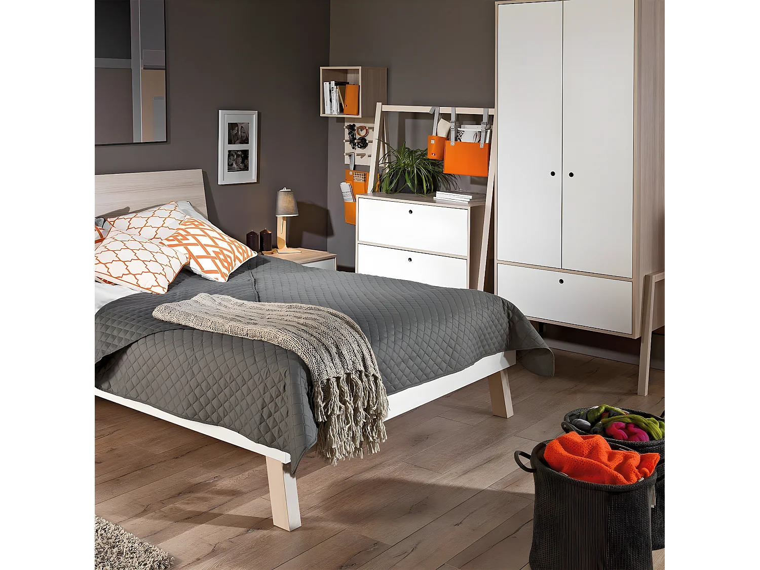 Commode 2 tiroirs blanc - Spot