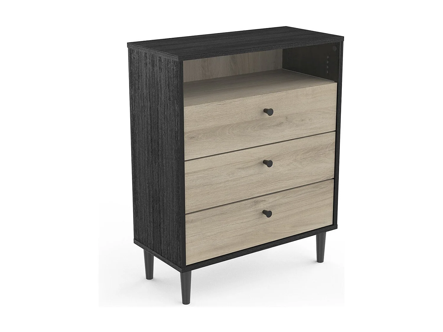 Cómoda de 3 cajones con 1 compartimiento L61cm Arty - Fabricación francesa