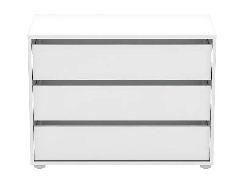 Kommode 3 Schubladen Weiß L80cm - Blokty
