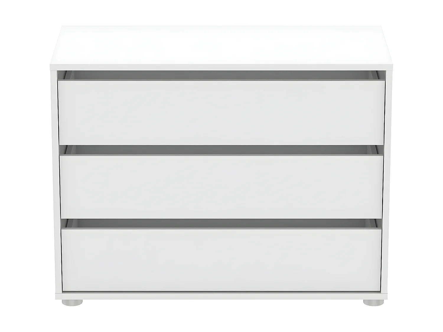 Commode 3 Tiroirs Blanche L80cm - Blokty