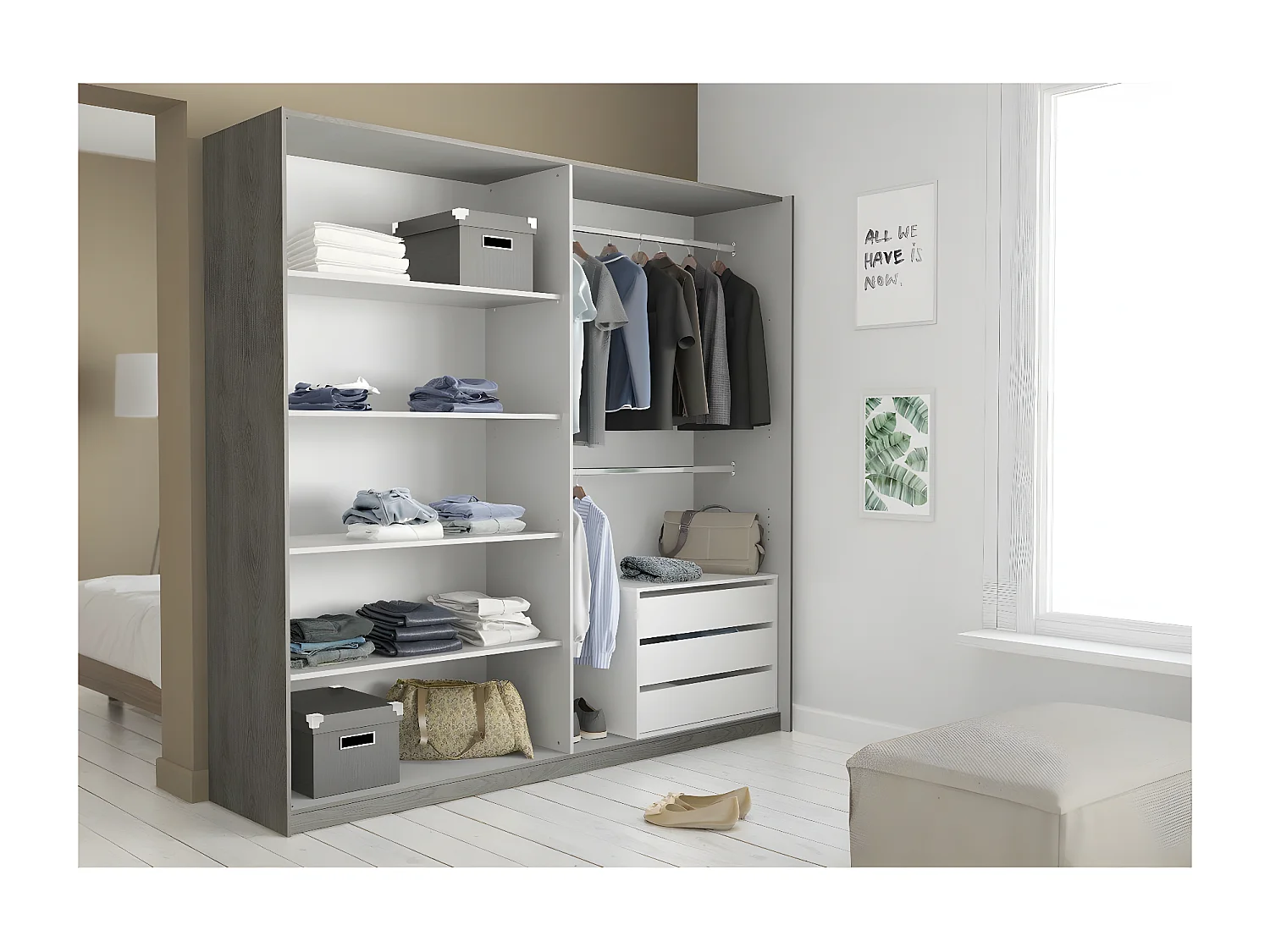 Commode 3 Tiroirs Blanche L80cm - Blokty